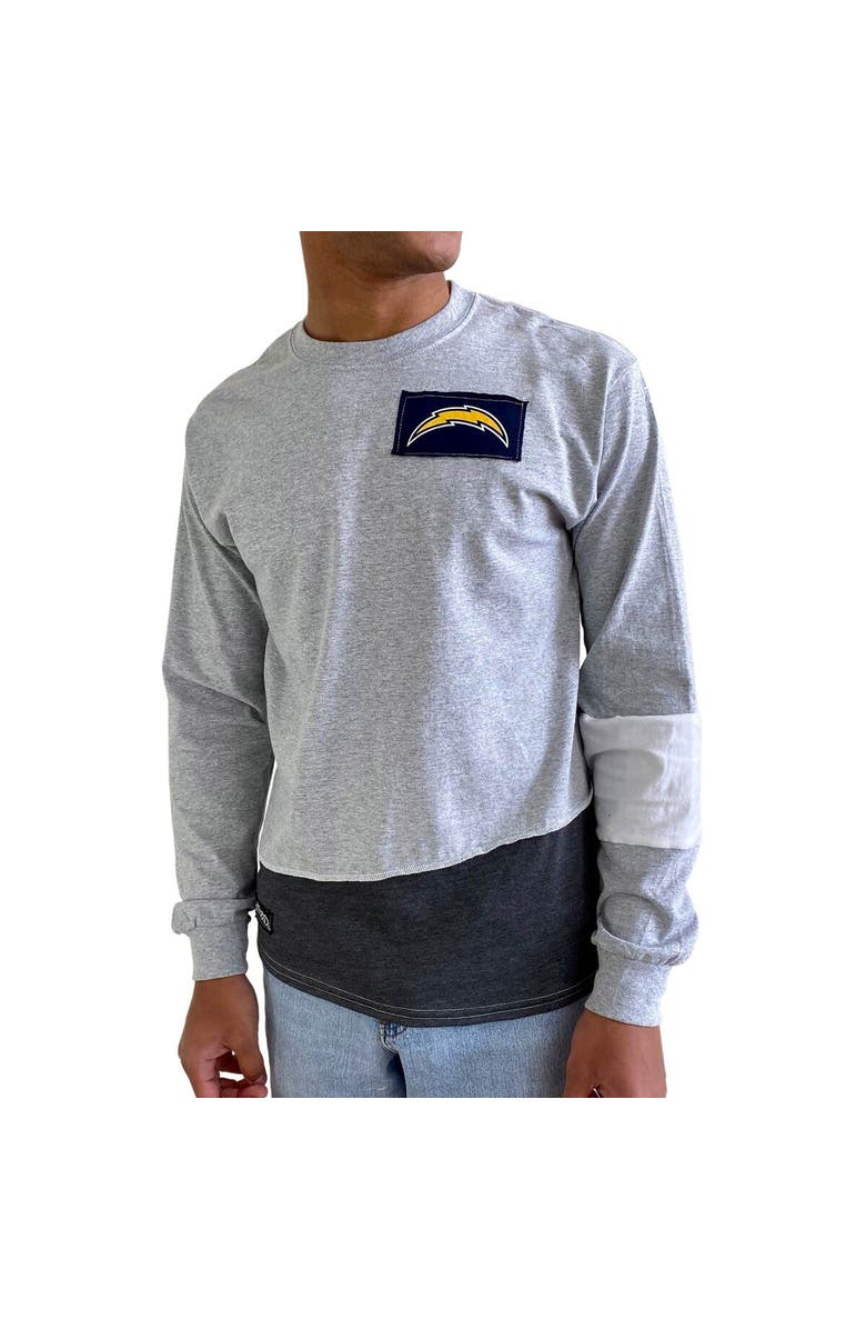 REFRIED APPAREL Men's Refried Apparel Gray Los Angeles Chargers Sustainable Angle Long Sleeve T-Shirt, Main, color, Gray