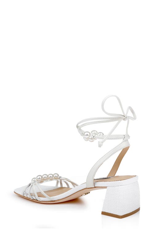 Badgley Mischka Collection Deja Ankle Wrap Sandal In White