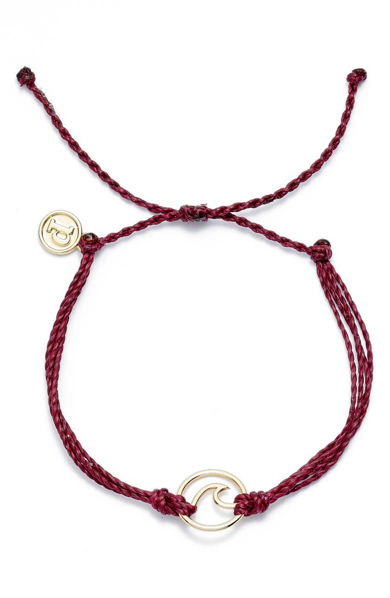 Pura Vida Gold Wave Bracelet, Main, color,