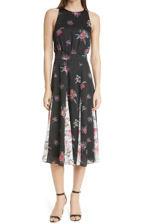Metropolis Floral Print Midi Dress