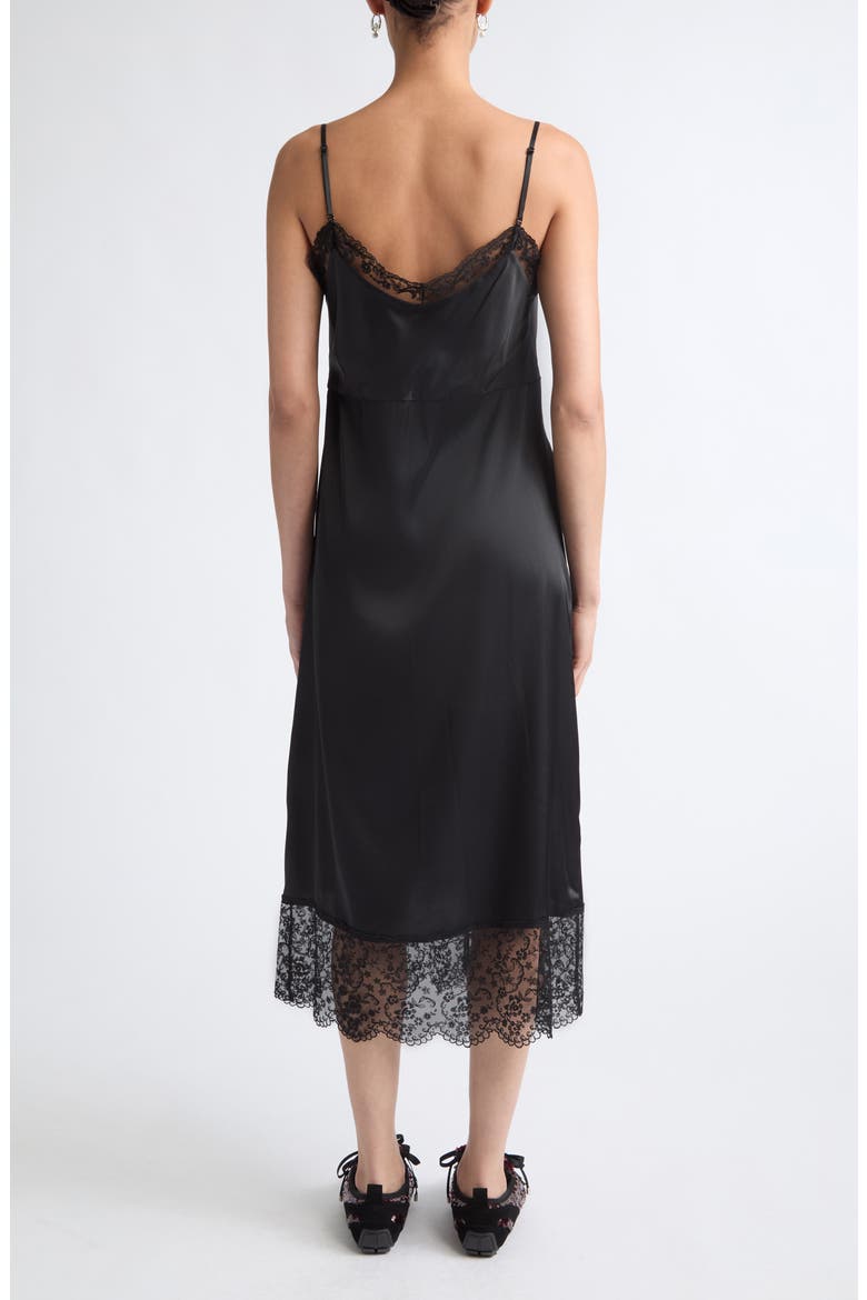 Lace Trim Slipdress, Alternate, color, BLACK