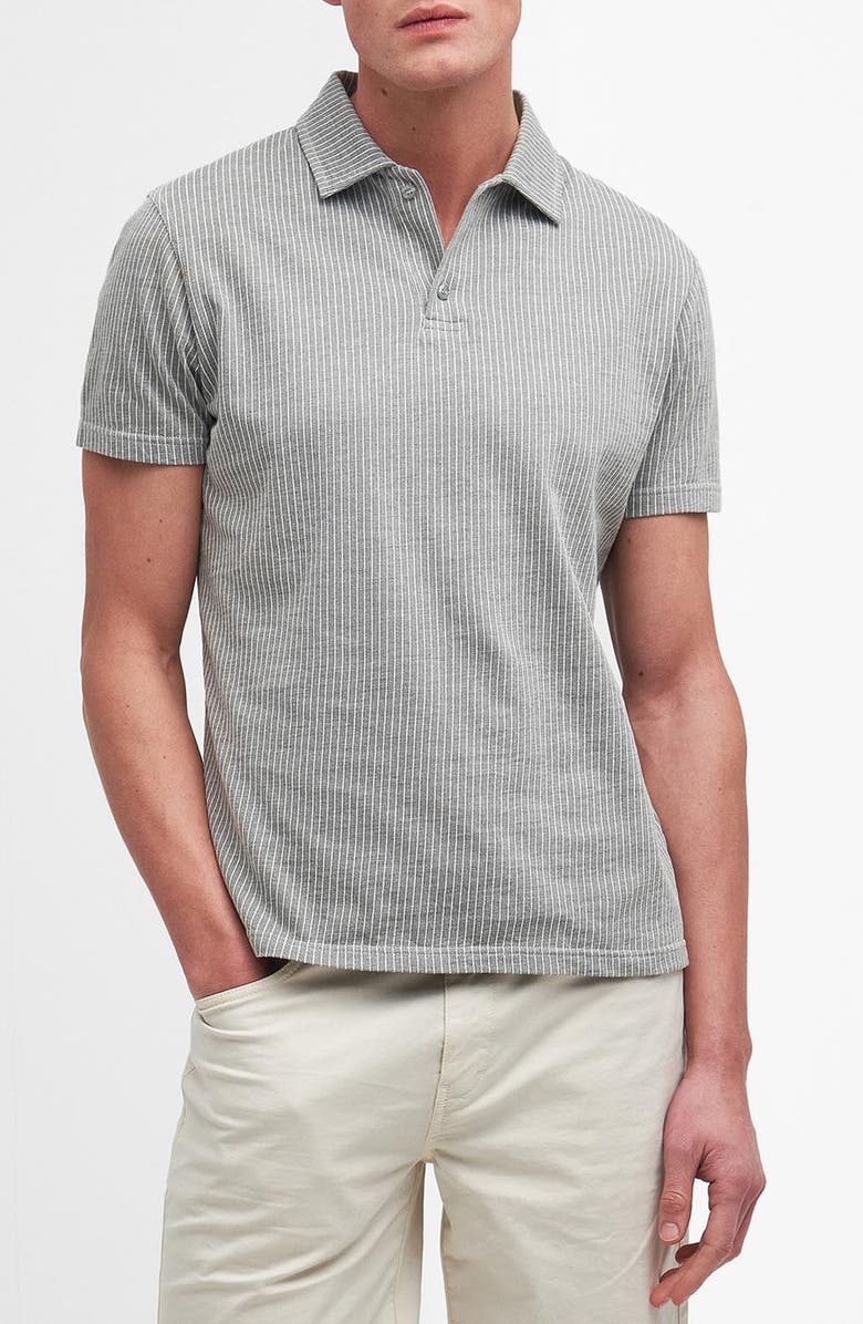Barbour Tickhill Stripe Polo, Main, color, Rainy Day