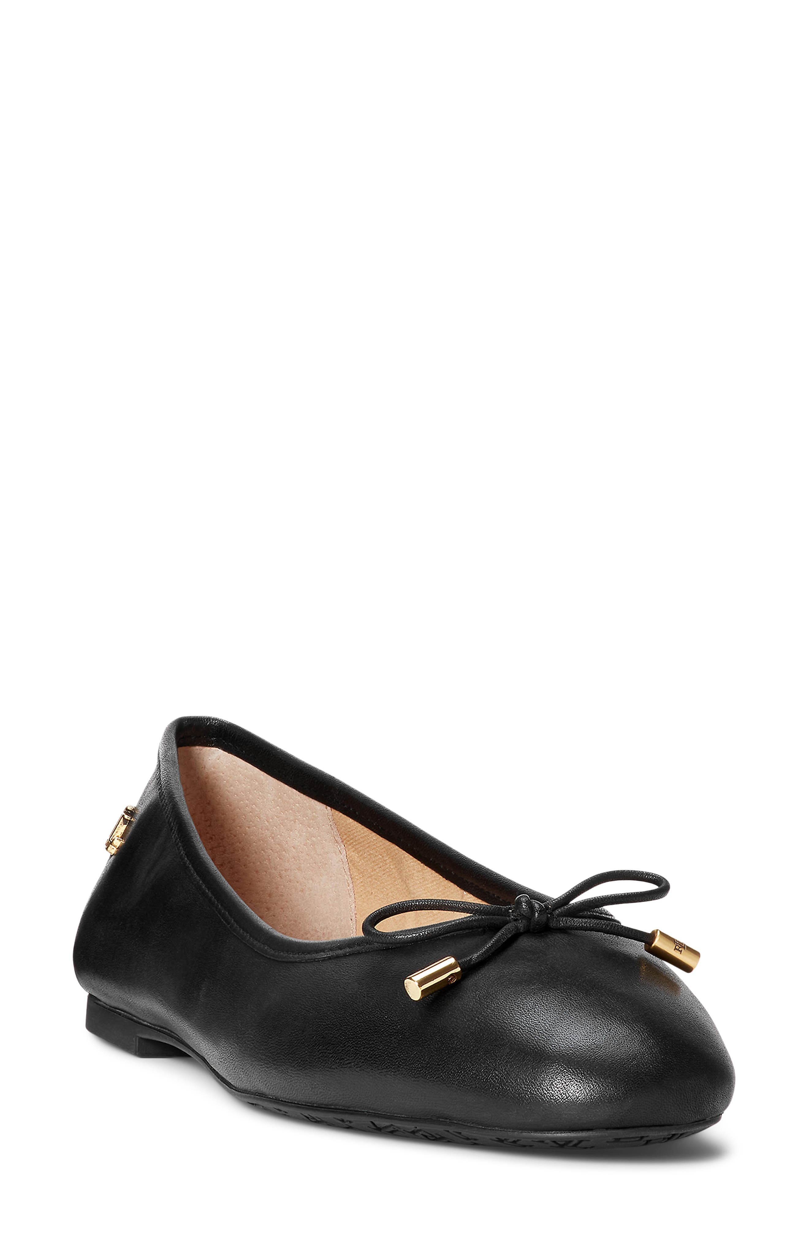 Ralph Lauren Jayna Ballet Flat, Main, color, Black