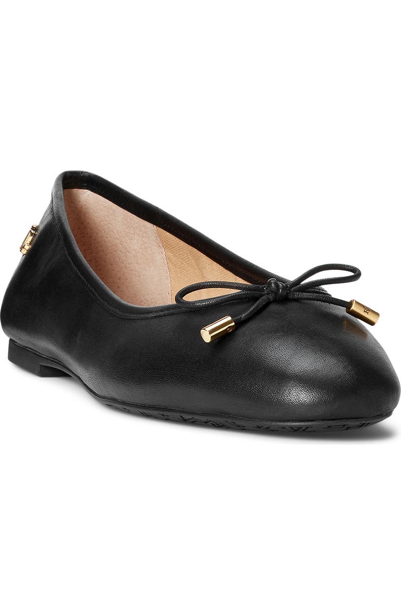 Ralph Lauren Jayna Ballet Flat, Main, color, Black