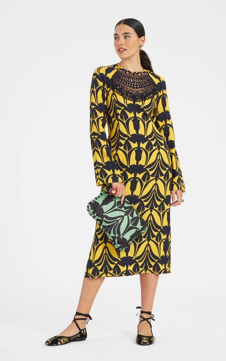 Wednesday Dress With Macrame' Papyrus Gold