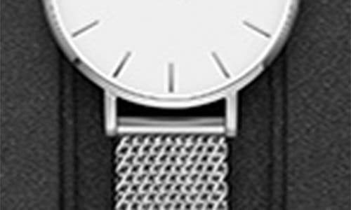 Timex Daniel Wellington Petite Mesh Strap Watch & Tennis Bracelet Set, 28mm In Stainless Steel