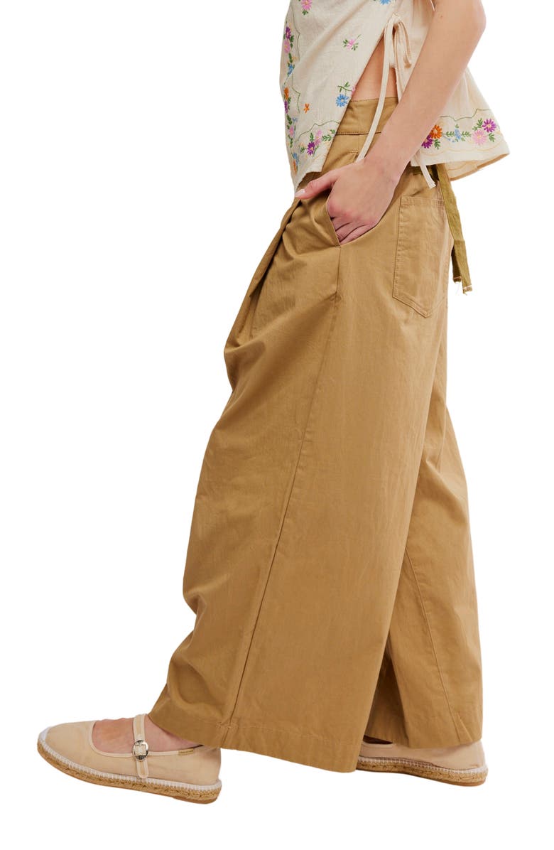 Free People Silverlake Wide Leg Chino Pants, Alternate, color, Dill Seed