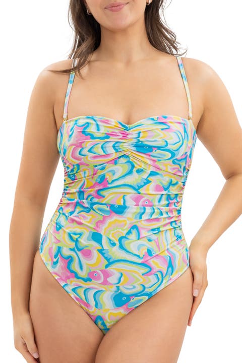 The St. Lucia - Bandeau One Piece with Removable Straps