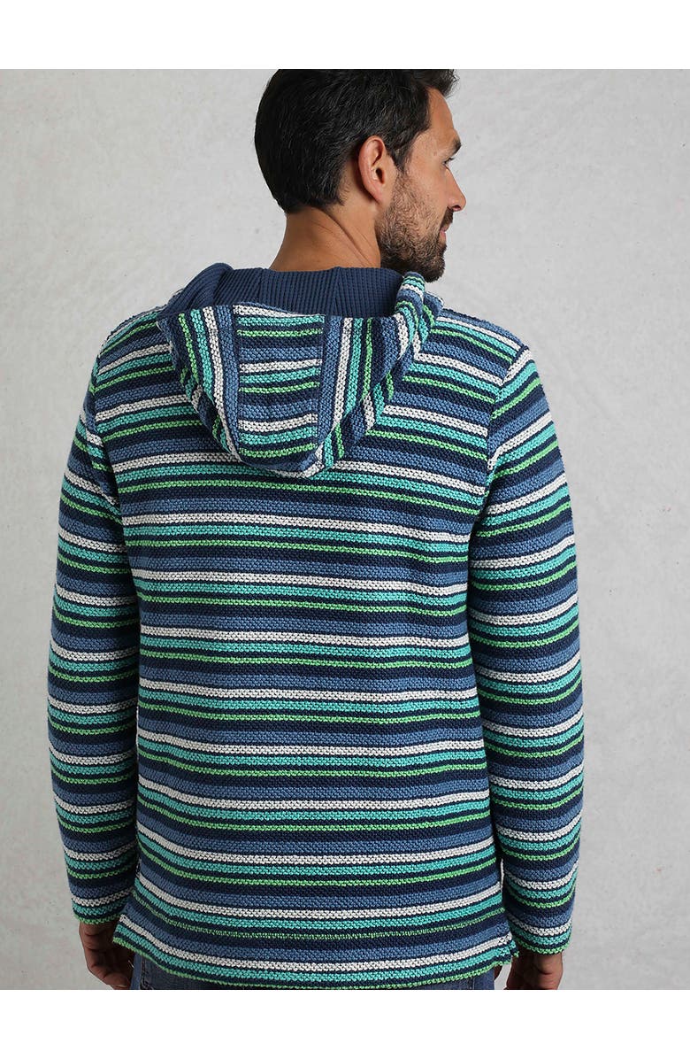 Weird Fish Payson Striped Macaroni Hoodie, Alternate, color, Ensign Blue