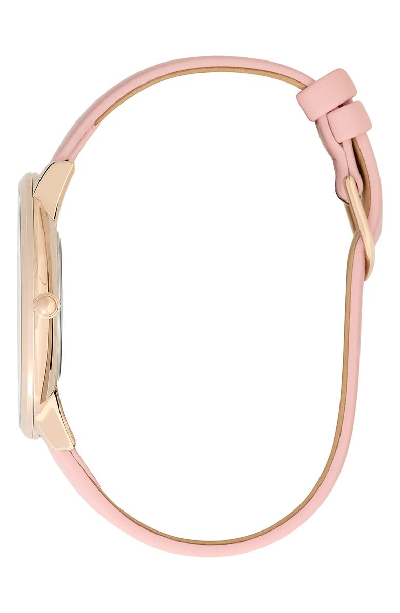 Olivia Burton Celestial Leather Strap Watch, 40mm, Alternate, color, Rose