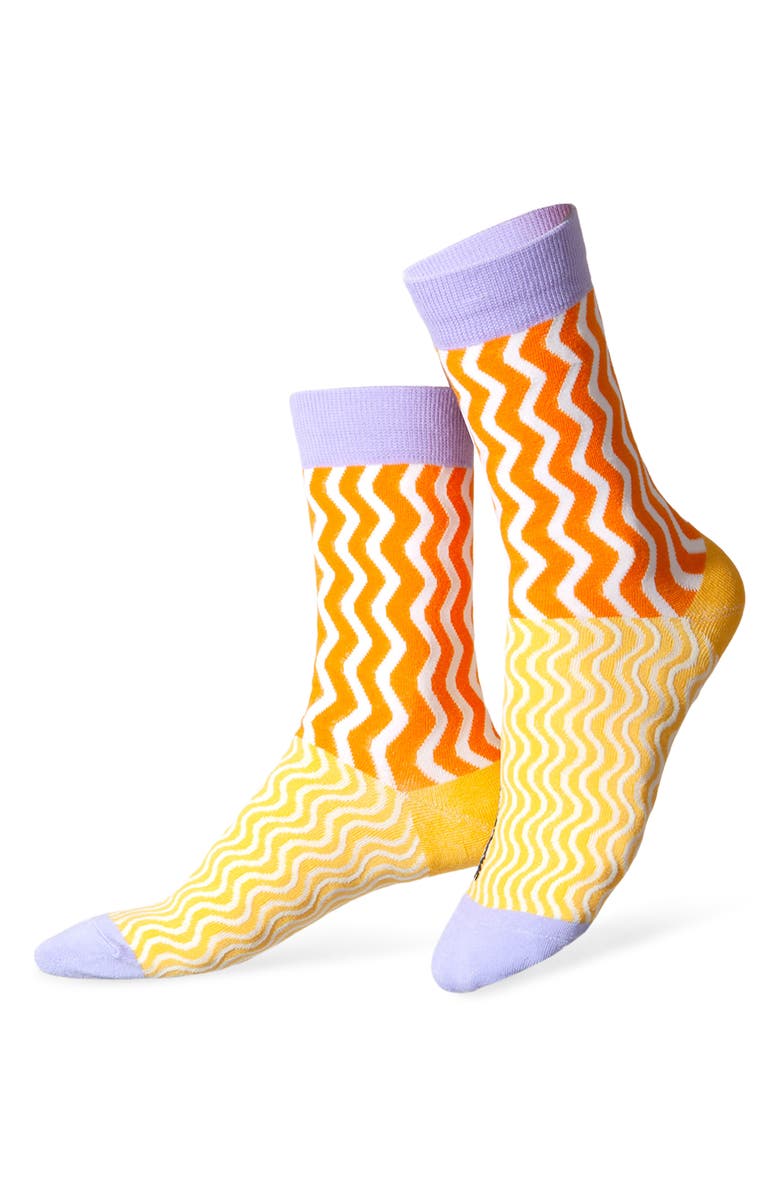 doiy Chicken Ramen 3D Crew Socks, Main, color, Orange Multi