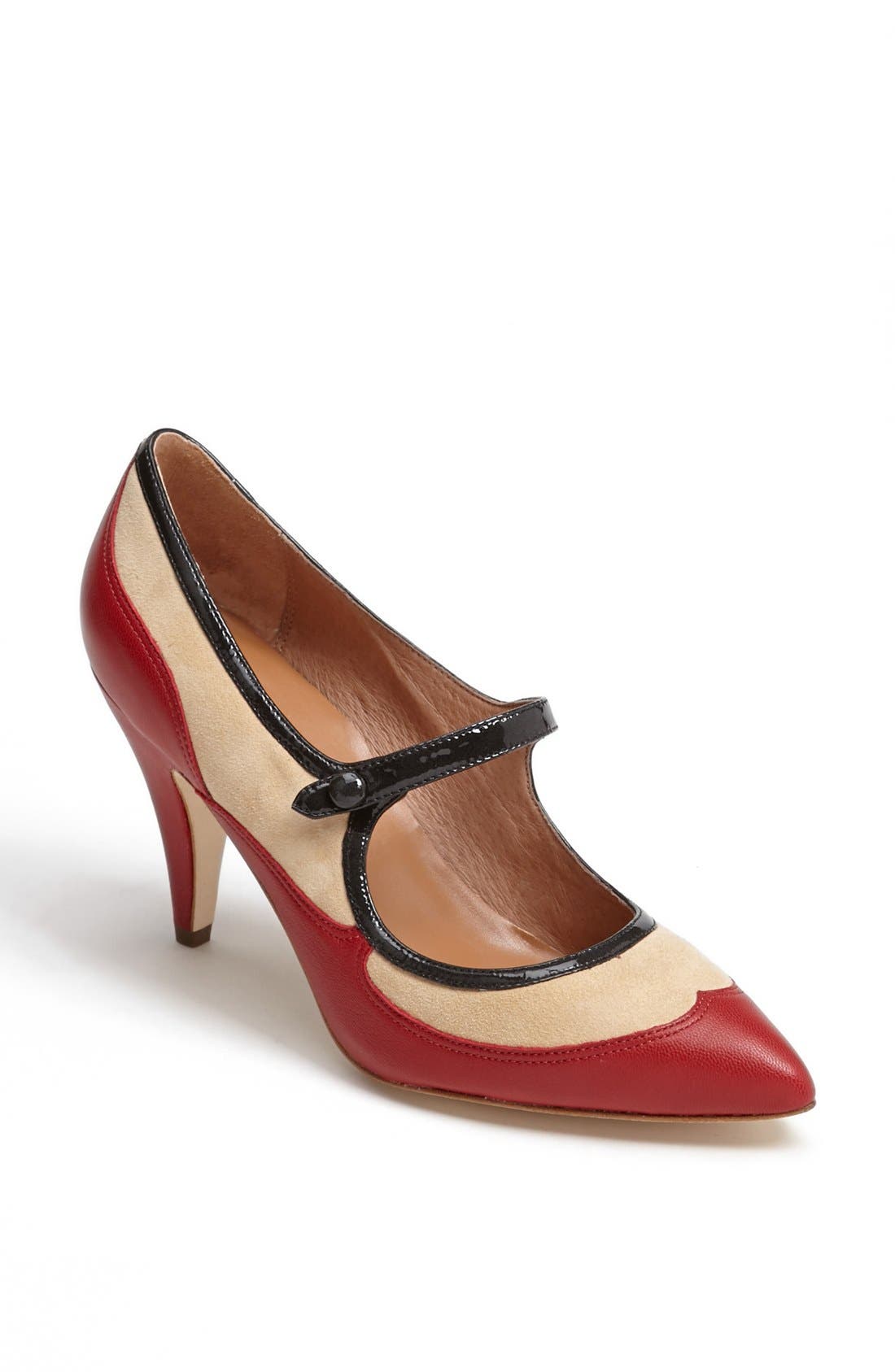 'Aneko' Pump, Main, color, SCARLET