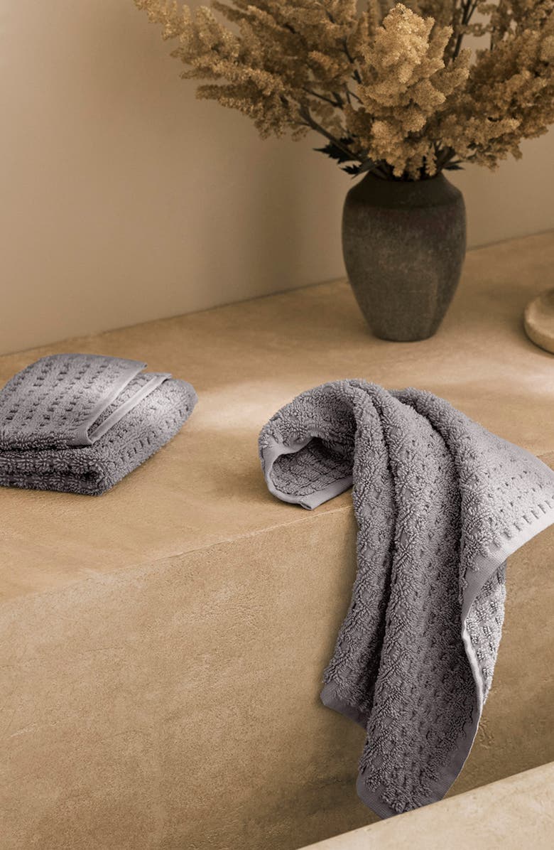 Boll & Branch Set of 2 Waffle Organic Cotton Washcloths, Alternate, color, Stone