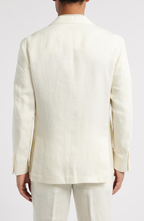 Nordstrom Solid Linen Sport Coat In Ivory Vanilla