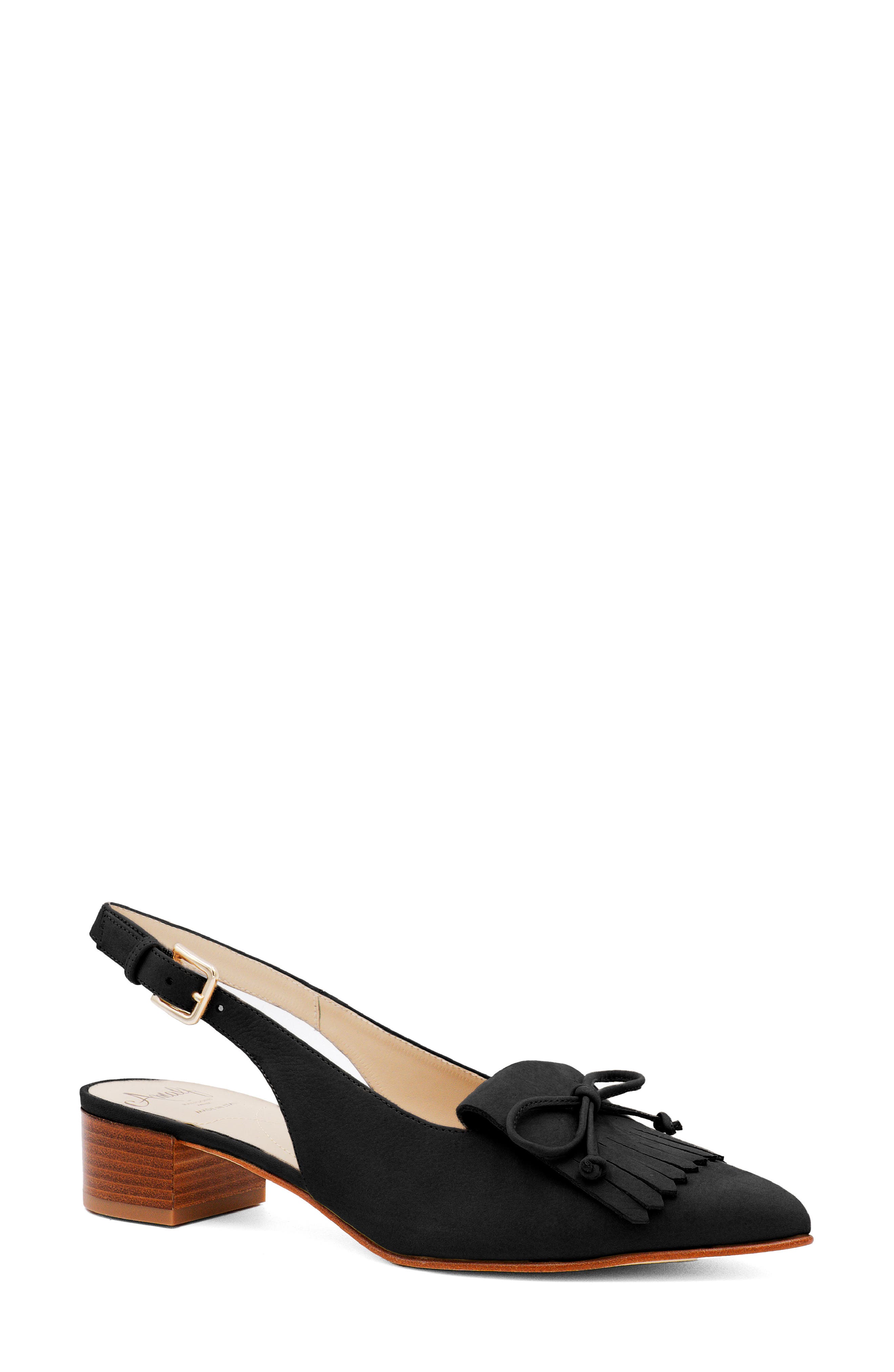 Amalfi by Rangoni Aguglia Slingback Pump, Main, color, Nero Long Beach