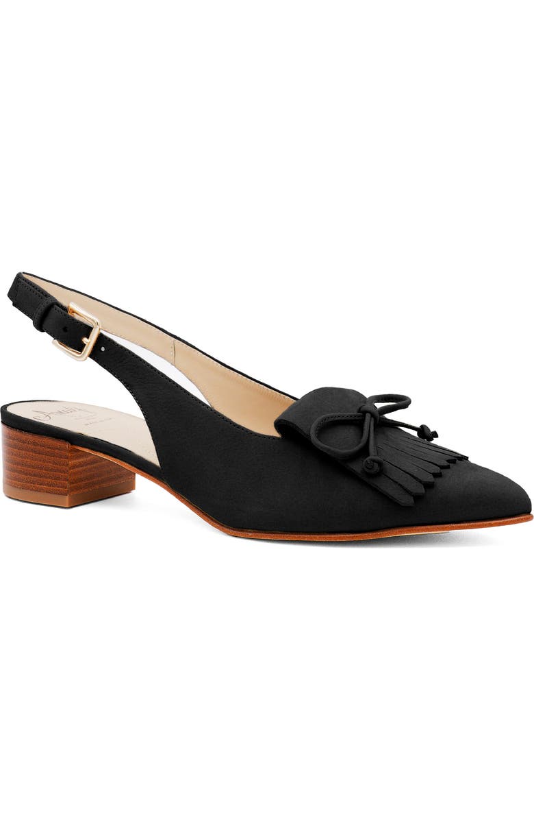 Amalfi by Rangoni Aguglia Slingback Pump, Main, color, Nero Long Beach