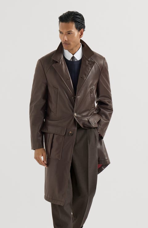 Nappa leather overcoat with Thermore® padding