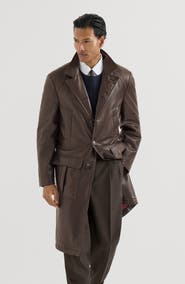 Brunello Cucinelli Nappa leather overcoat with Thermore® padding