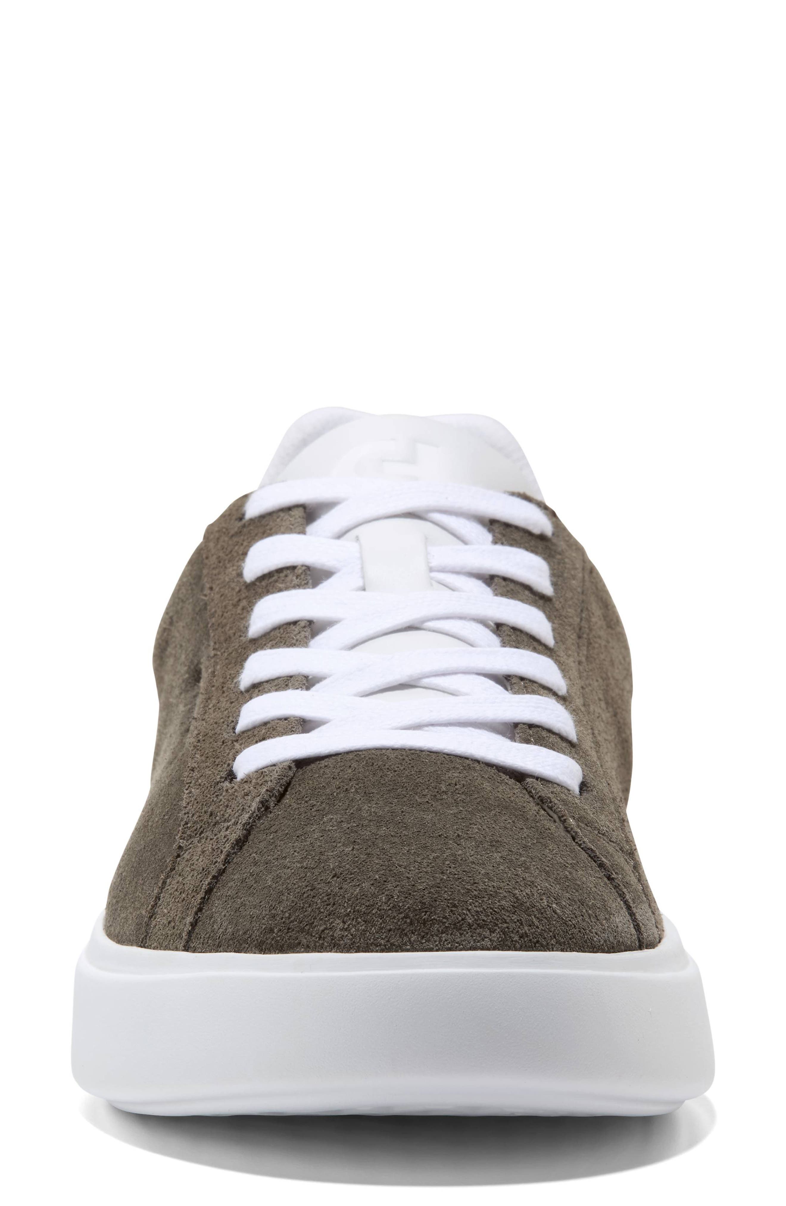 Grand Crosscourt Daily Sneaker, Alternate, color, DEEP OLIVE SUEDE/WHITE LEATHER