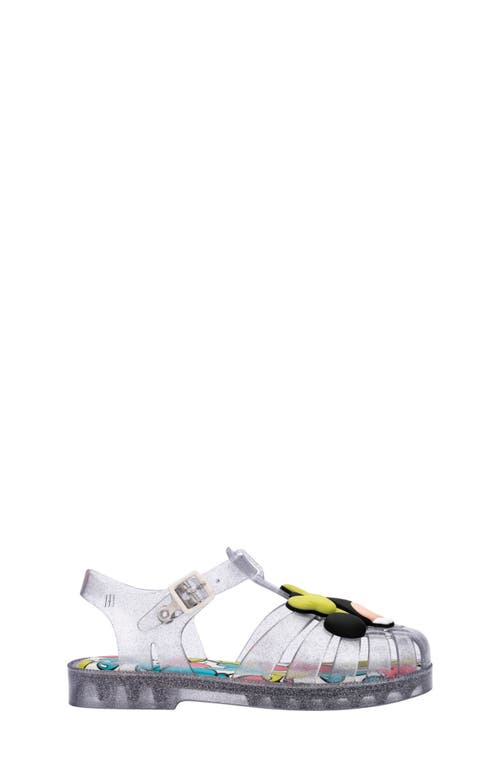 Melissa X Disney® Mickey & Minnie Possession Fisherman Sandals In Glitter Clear Slv