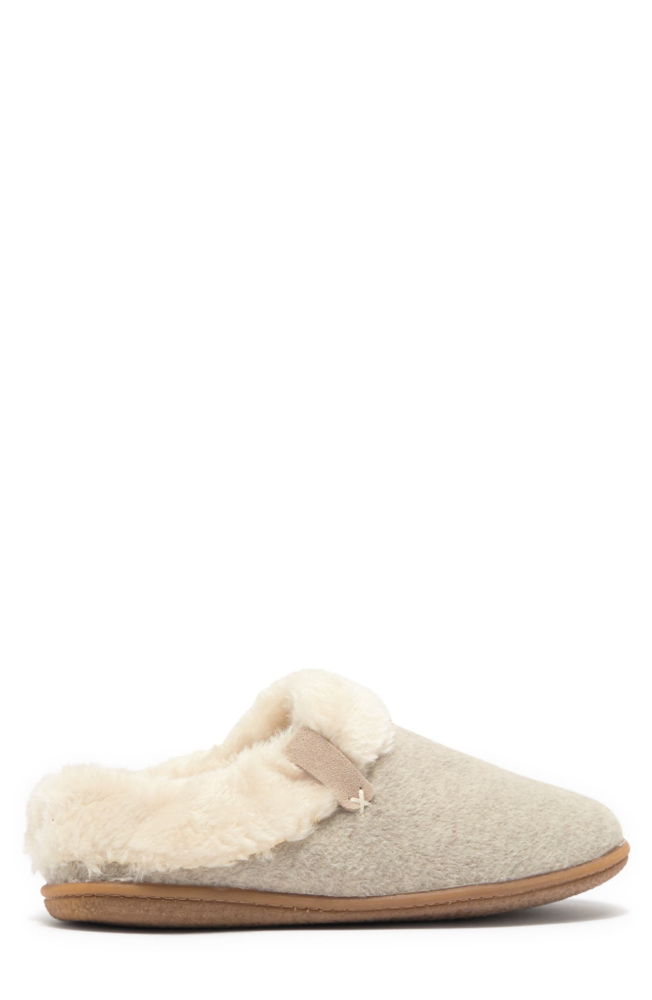 Minnetonka Sweater Knit Faux Fur Lined Mule, Alternate, color, 