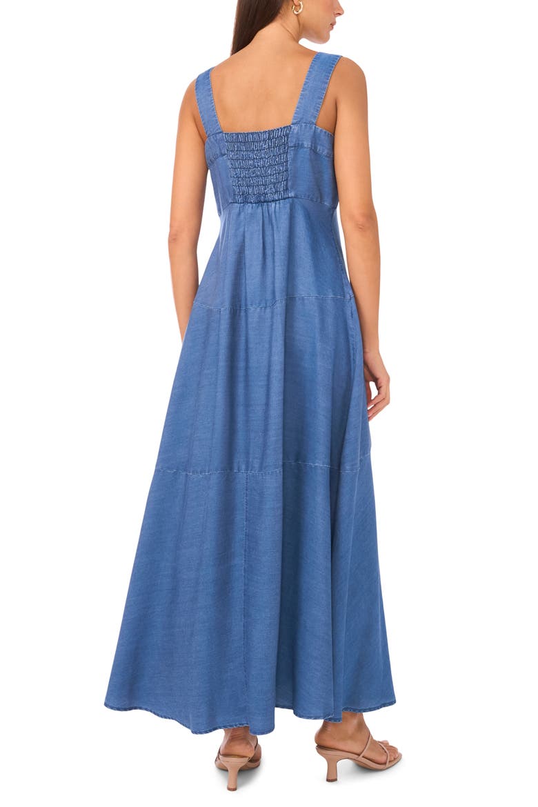 Square Neck Chambray Maxi Dress, Alternate, color, CHAMBRAY BLUE