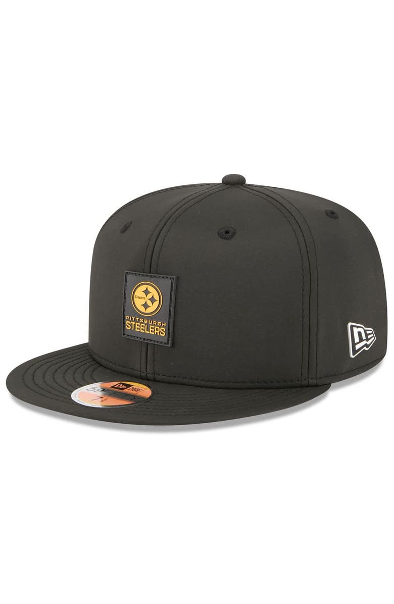 New Era Men's New Era Black Pittsburgh Steelers 2025 Sideline  59FIFTY Fitted Hat, Main, color, 