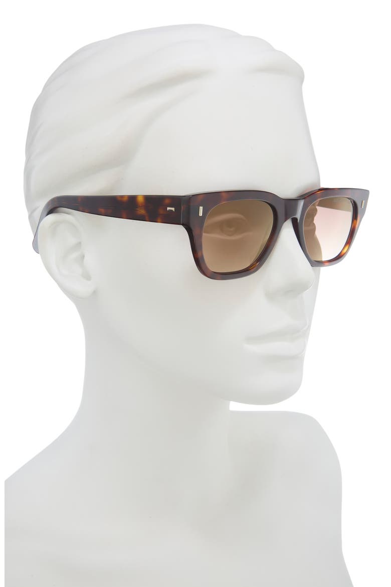0772V2 50mm Square Sunglasses, Alternate, color, DARK TURTLE