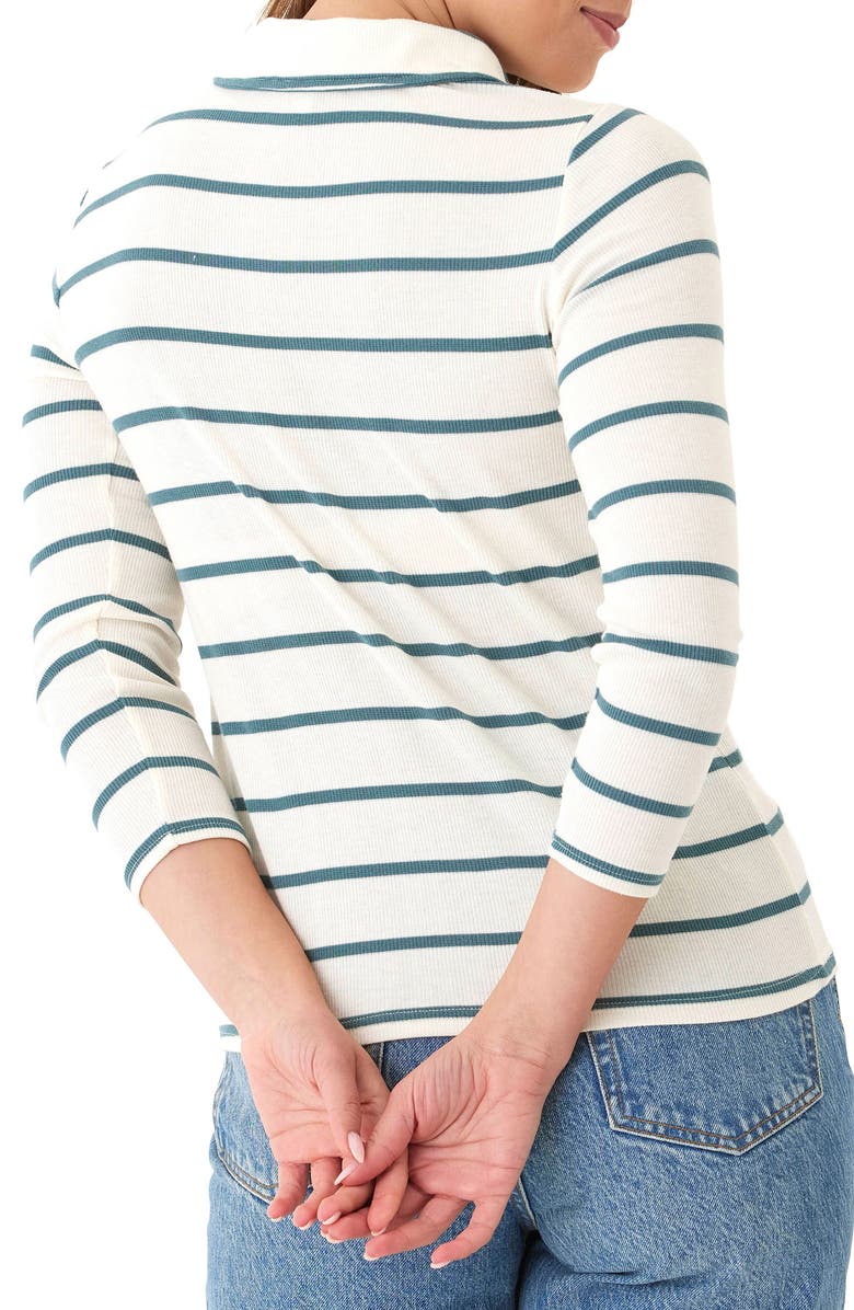 Threads 4 Thought Aanya Caribbean Stripe Polo, Alternate, color, 