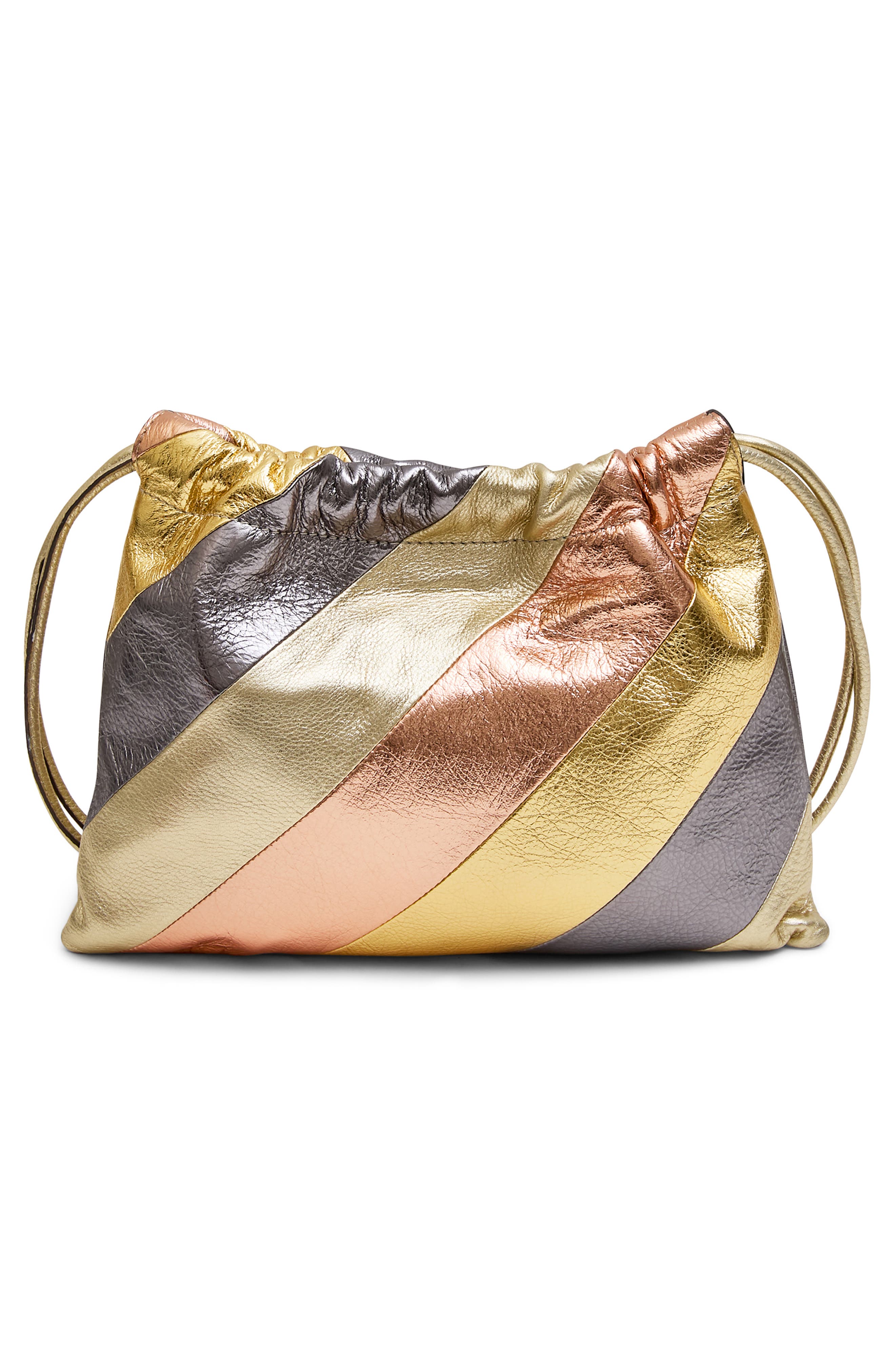 Tie Breaker Shoulder Bag, Alternate, color, METALLIC STRIPE
