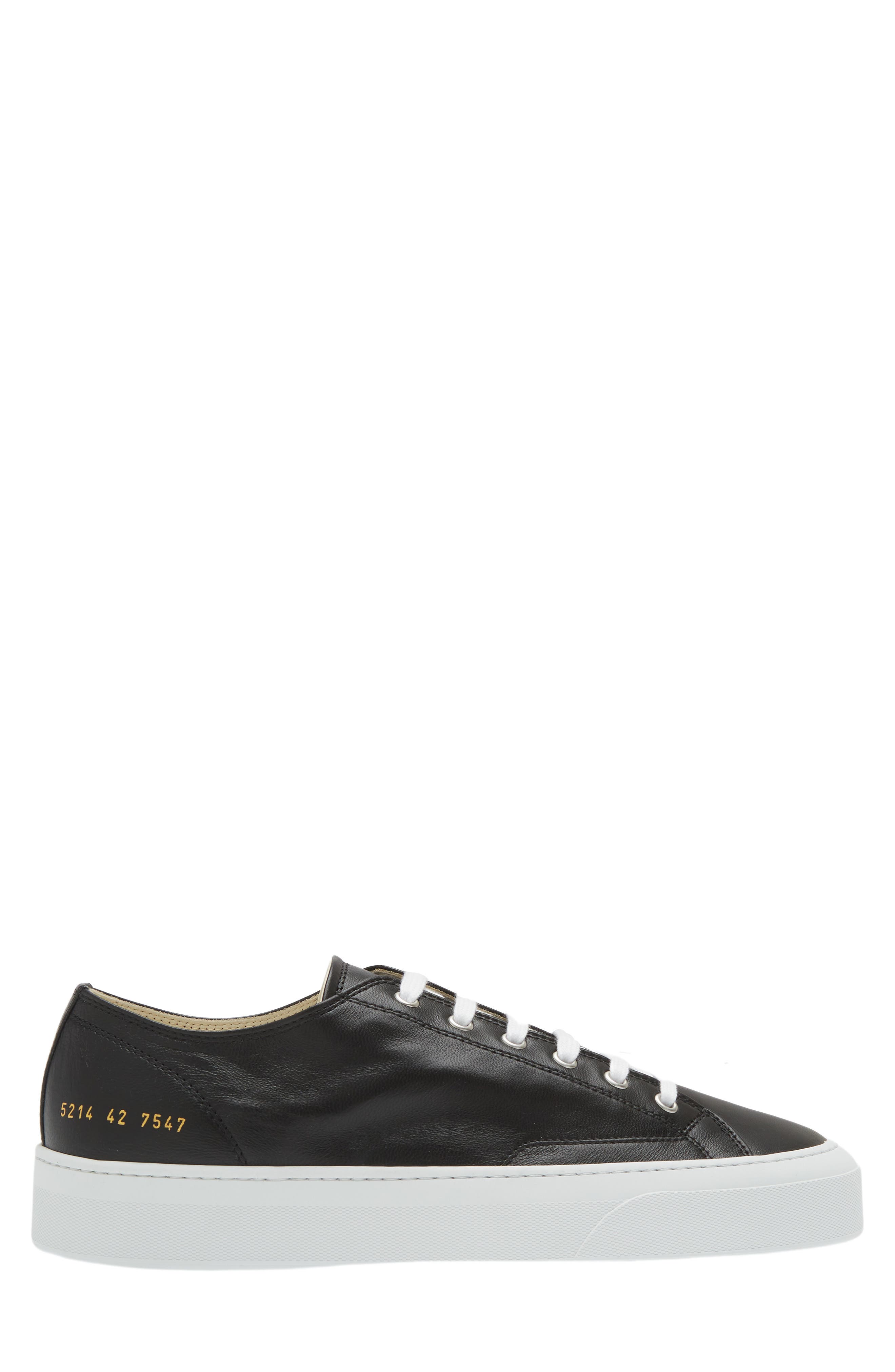 Common Projects Tournament Low Top Sneaker, Alternate, color, Black