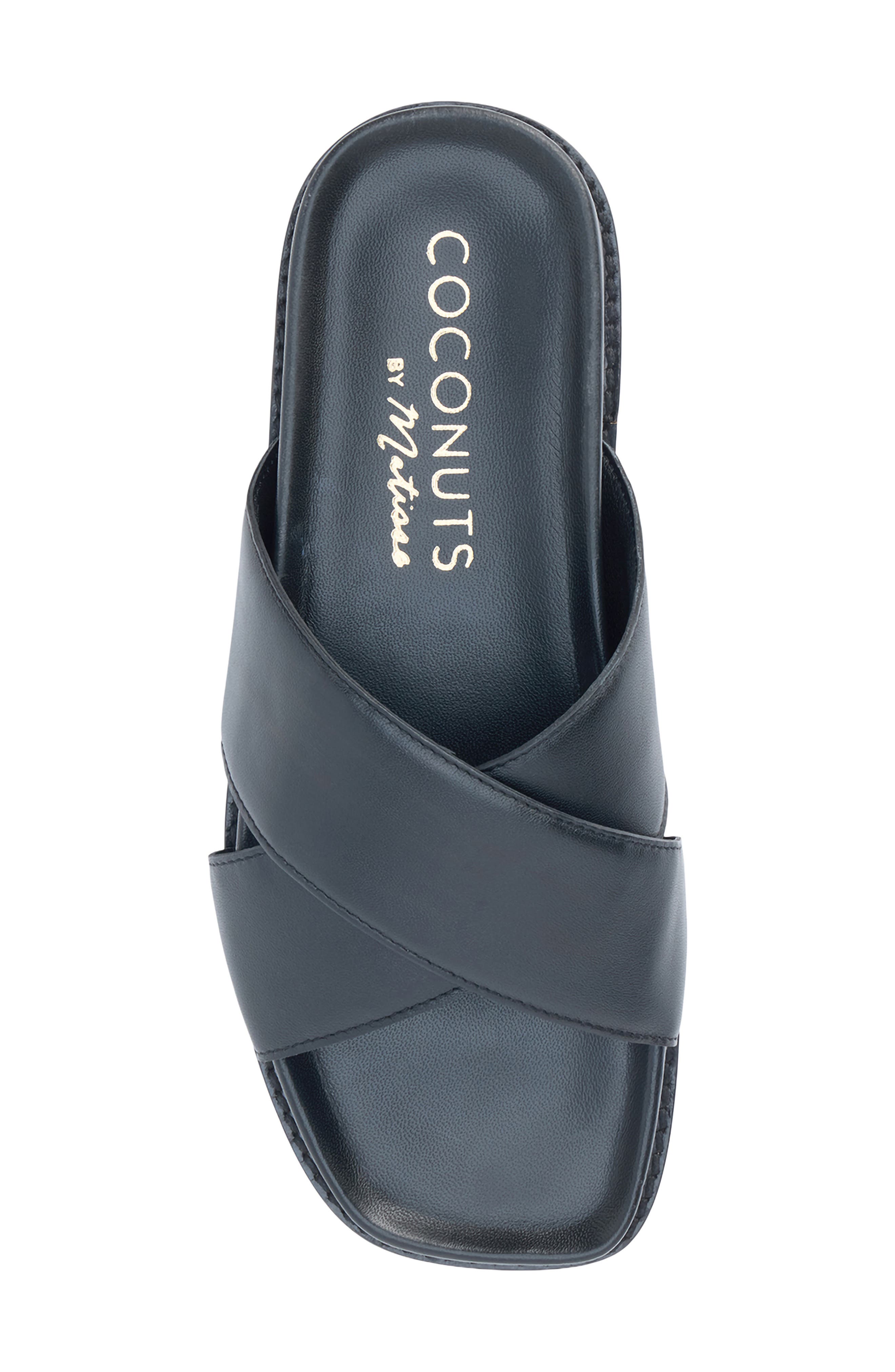 Coconuts by Matisse Hannah Slide Sandal, Alternate, color, Black Leather