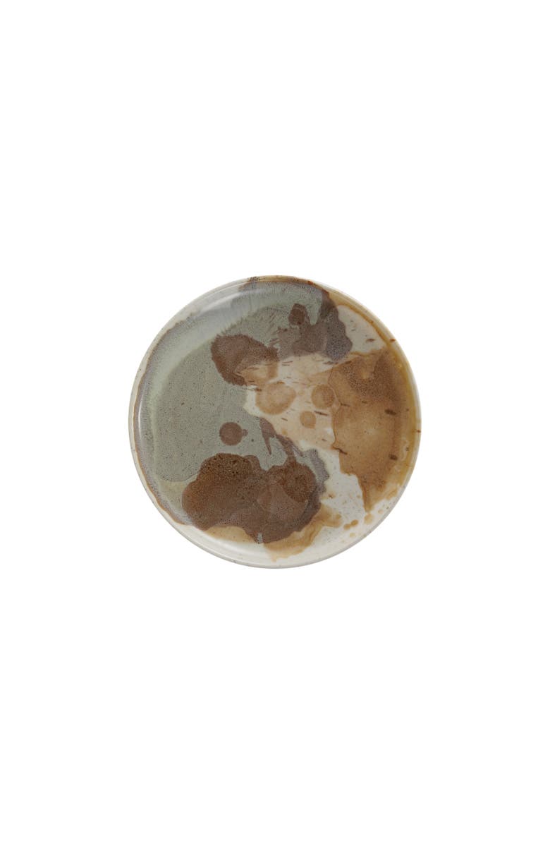 Storied Home Plates with Reactive Glaze, Main, color, Brown