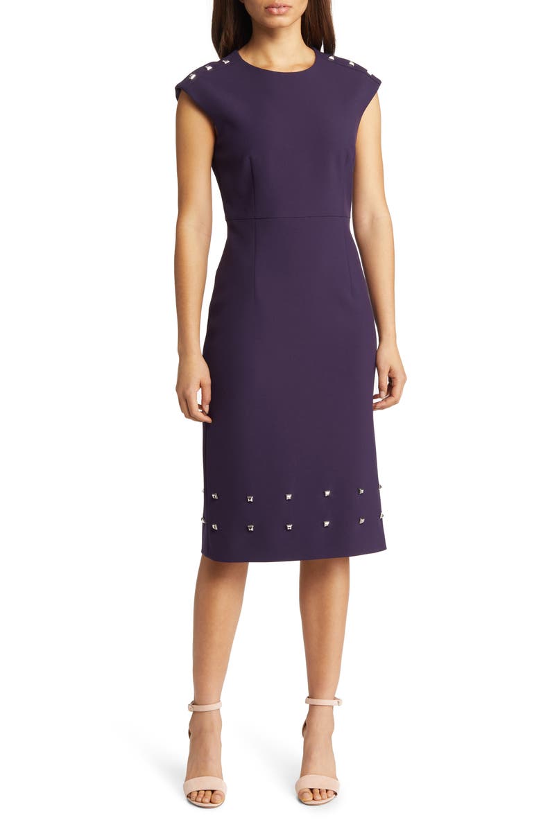 BOSS Devoka Studded Sheath Dress, Main, color,