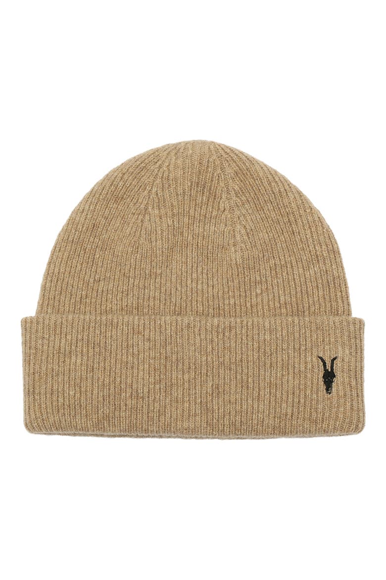 Ramskull Wool Beanie, Main, color, DARK ECRU BEIGE
