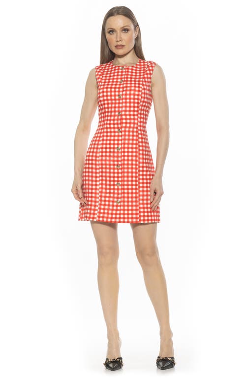 Alexia Admor Bridgette Vest Sheath Dress In Red Gingham