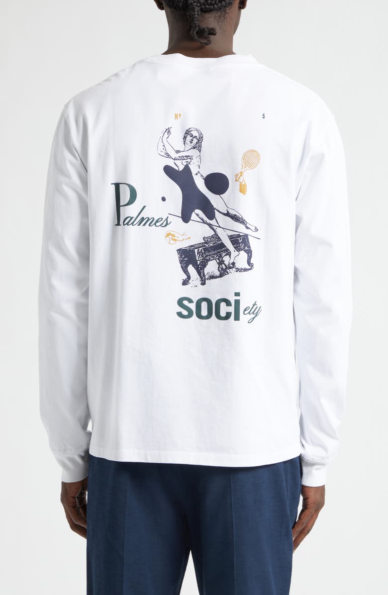 PALMES Piano Long Sleeve Graphic T-Shirt, Alternate, color, White
