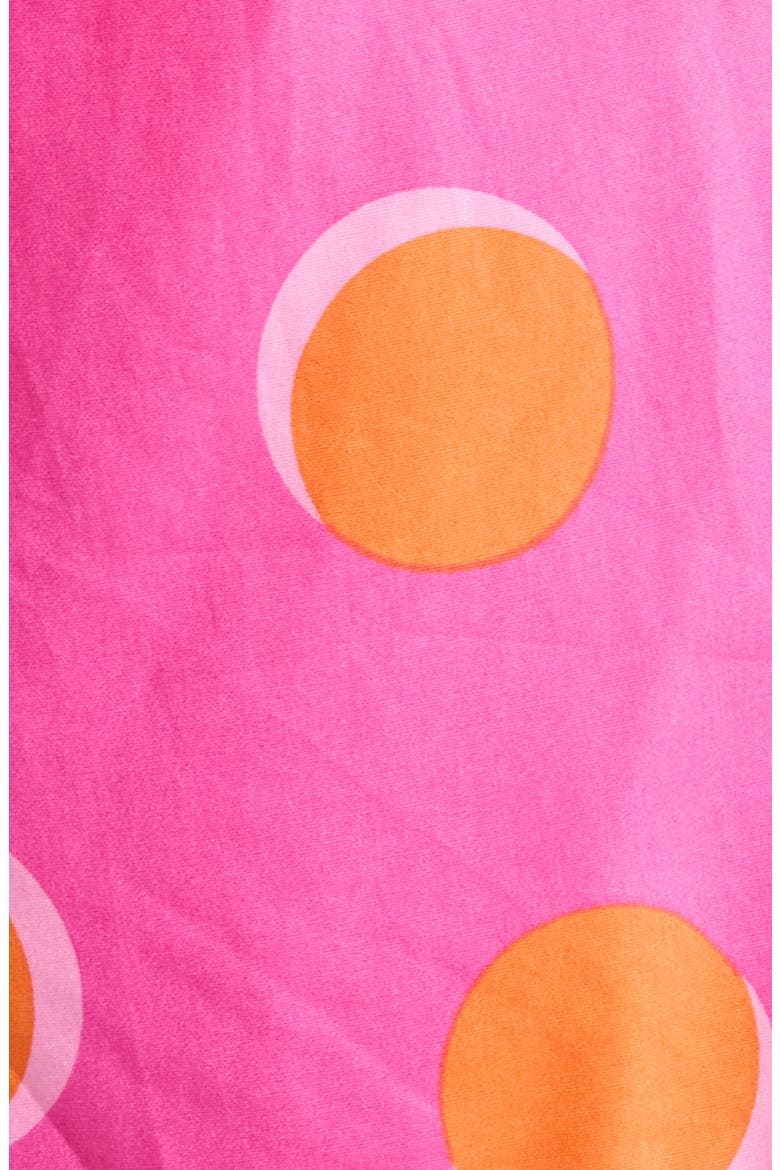 Rosy Polka Dot Pompom Cotton Shorts, Alternate, color, FUCHSIA-ORANGE-DOT