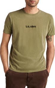 Lucky Brand Embroidered Army Logo T-Shirt