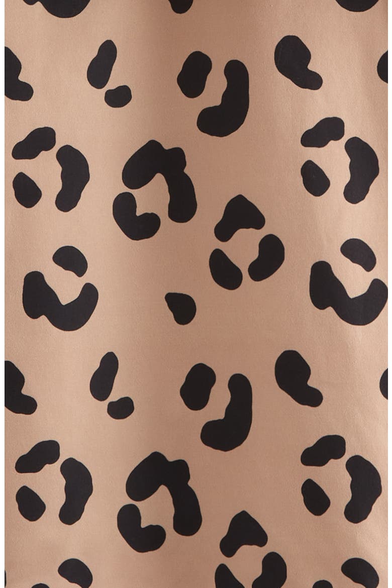 Kids' Print Faux Fur Lined Hooded Jacket, Alternate, color, TAN NATURAL LEOPARD