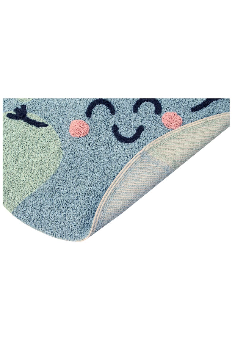 You're My Sunshine Washable Cotton Blend Rug, Alternate, color, BLUE