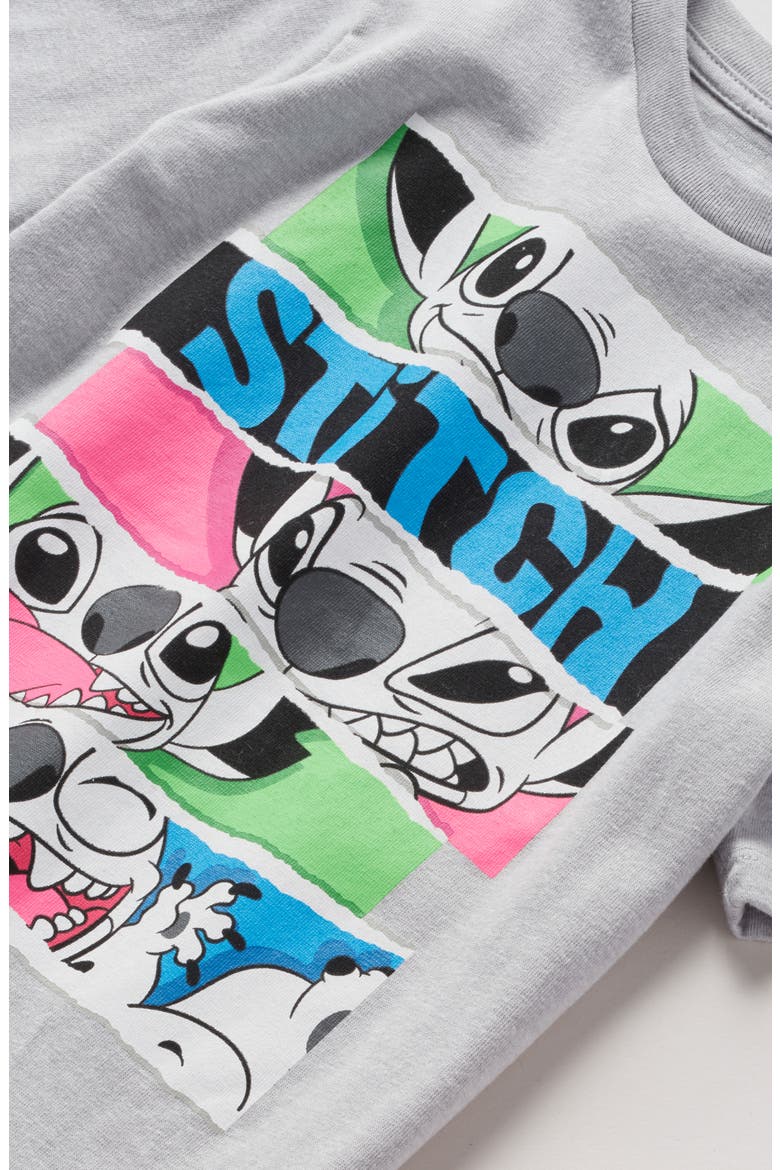 Kids' Cotton Graphic T-Shirt, Alternate, color, HEATHER GREY STITCH FACES