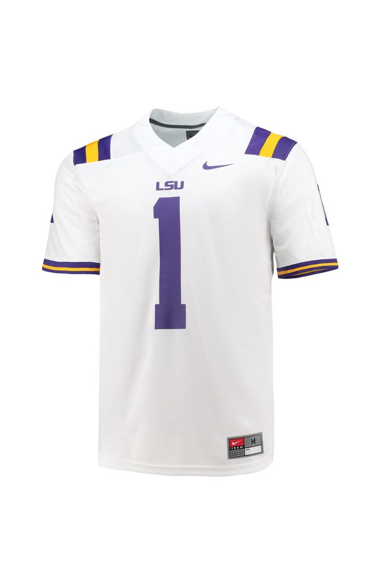 Nike Men's Nike Ja'Marr Chase White LSU Tigers 2021 Draft Class Game Jersey, Alternate, color,