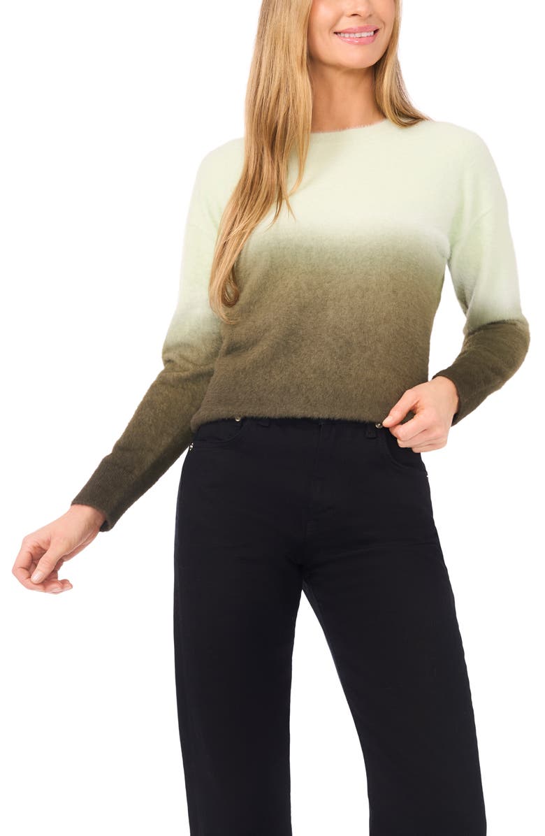 Halogen<sup>®</sup> Ombré Crewneck Sweater, Main, color, Seacrest