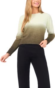 Halogen® Ombré Crewneck Sweater