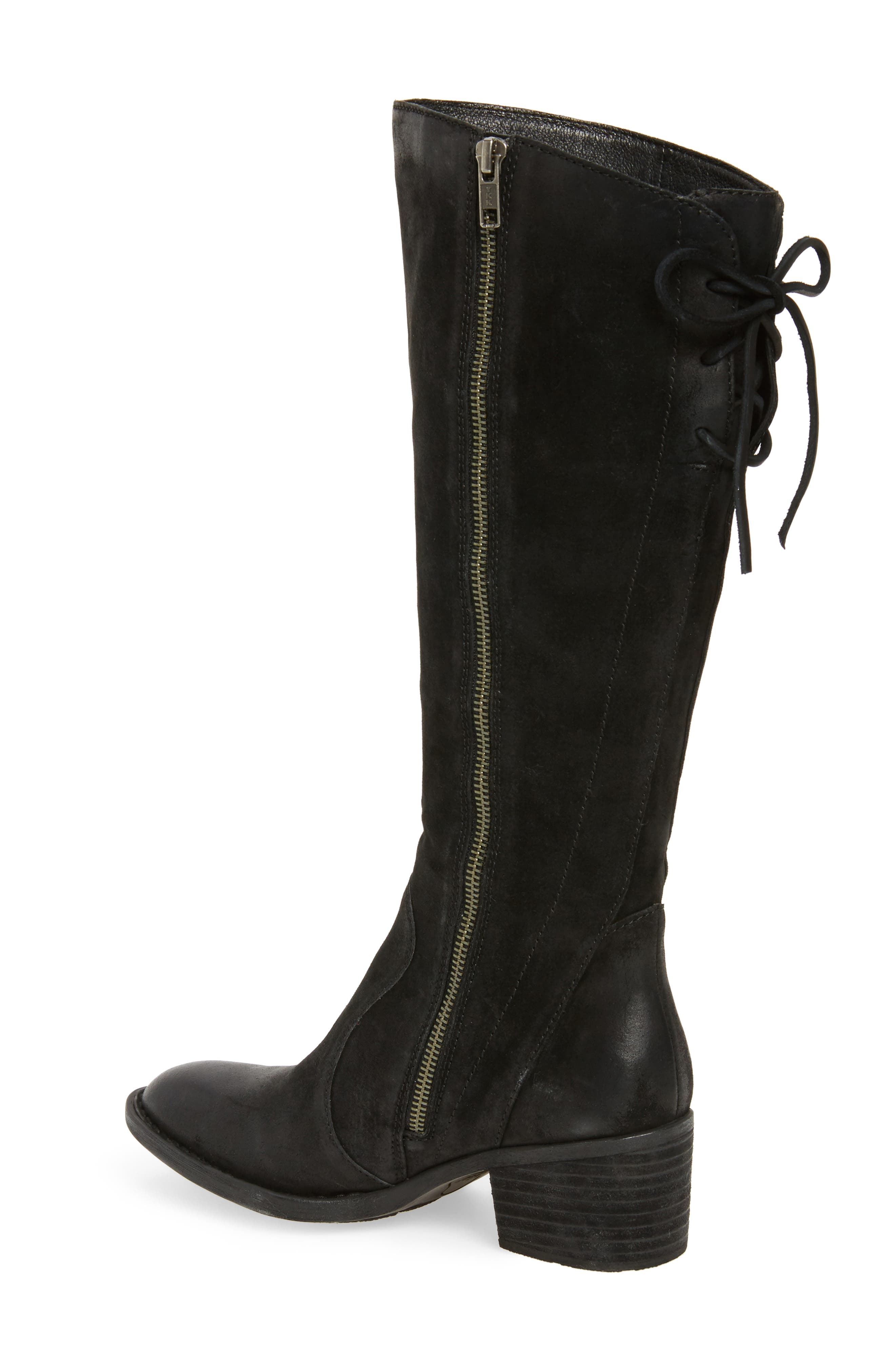 Felicia Knee High Boot, Alternate, color, BLACK DISTRESSED LEATHER