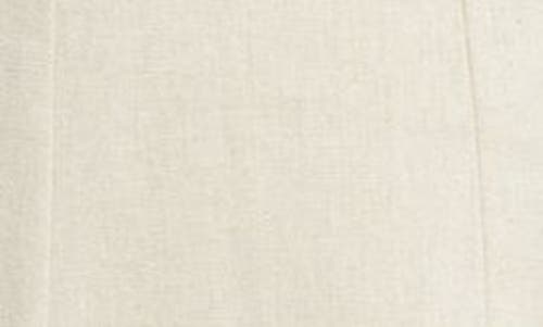 Charles Henry Linen Blend Fit & Flare Dress In White