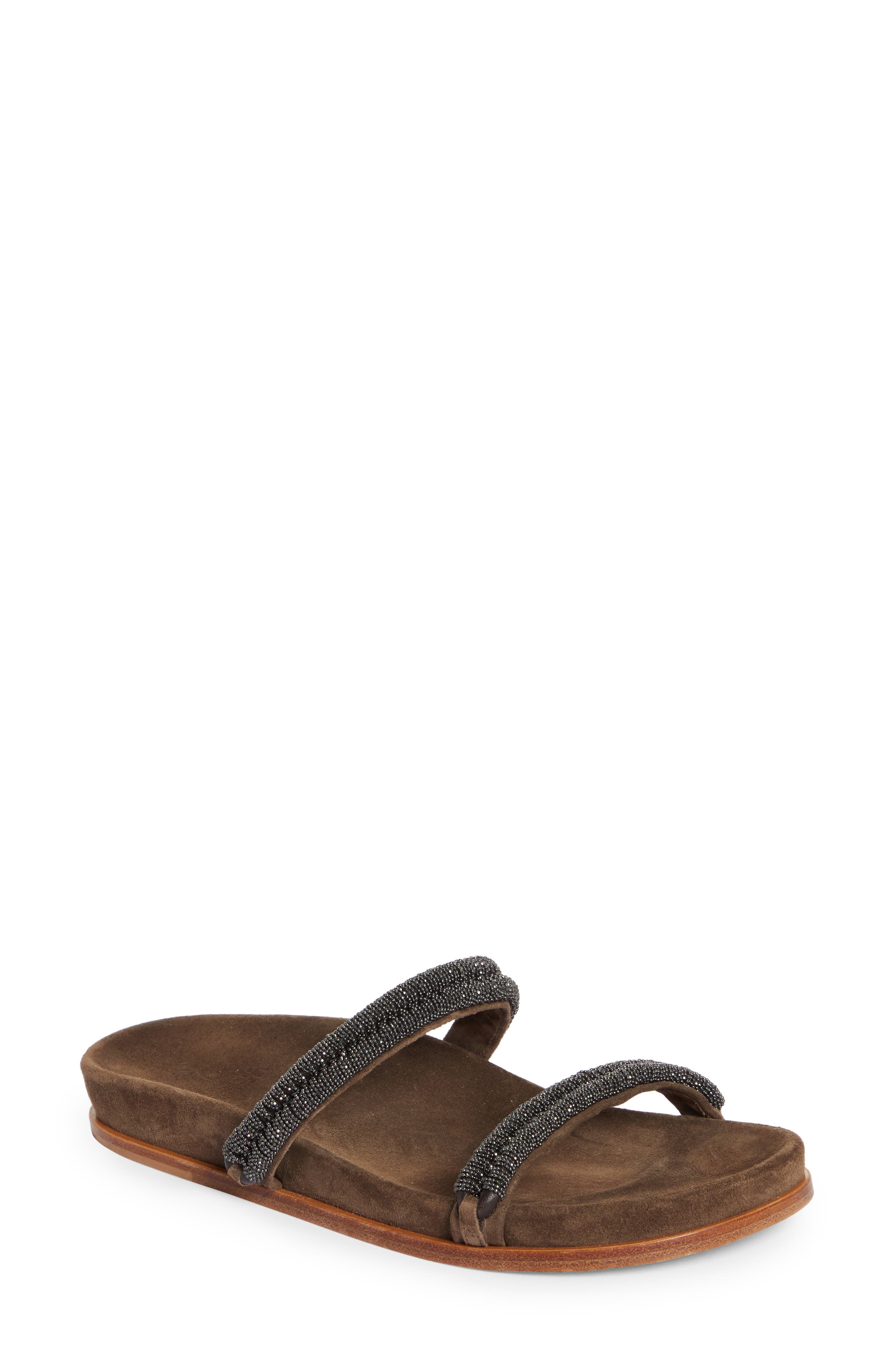 Brunello Cucinelli Monili Double Braided Slide Sandal, Main, color, 