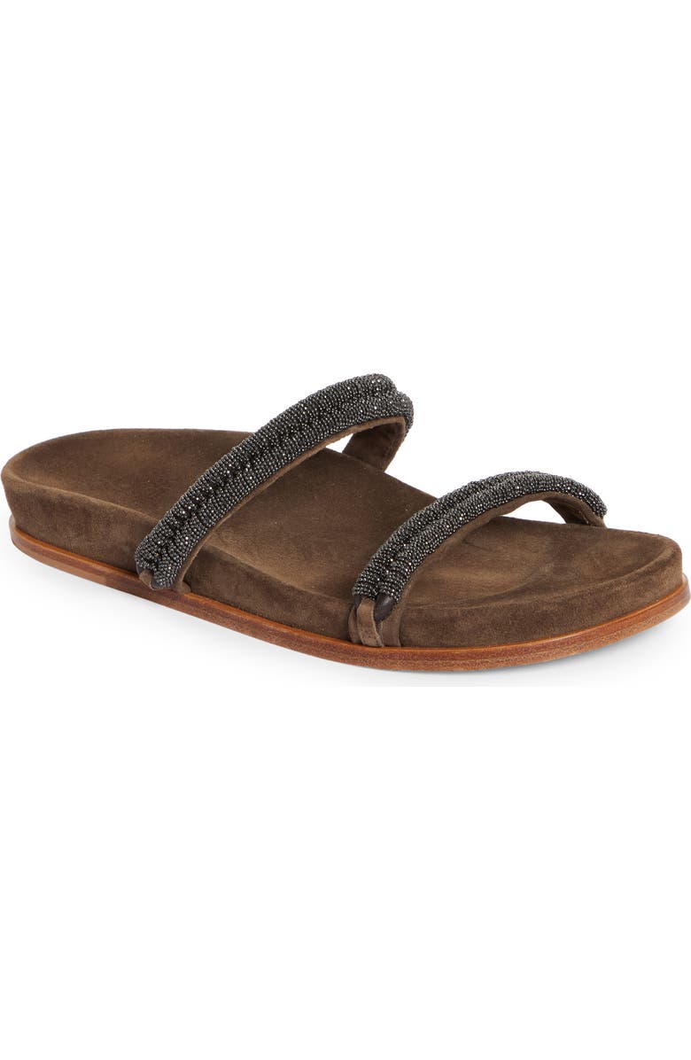 Brunello Cucinelli Monili Double Braided Slide Sandal, Main, color,