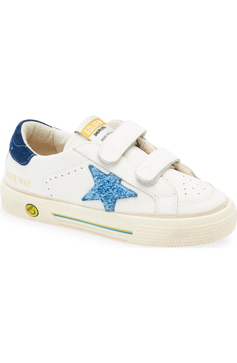 Golden Goose Kids' May School Sneaker, Main, color, White/ Light Blue/ Blue